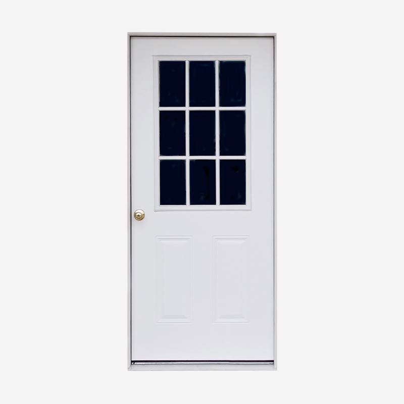 9-Lite-Steel-Door