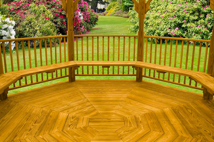 Gazebo Interior with benches for sale in Tennessee, Georgia, and Alabama