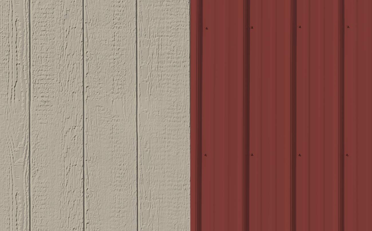 Cladding Types for sheds and office buildings.